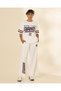 Women Ivory Printed Wide Leg Active Pants - 2