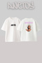 Whitney Houston Design Printed Unisex Oversize White Tshirt