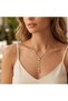 Minimalist Y Necklace with Star Detail and Zircon Stones - Gold Color - 4