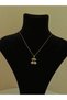 Elegant Gold Color Necklace with Cherry Design Stones - 3