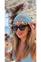 Hand Knitted Blue Seashell Summer Mesh Beanie - 2026 Beach and Vacation Accessory - Hair Bandana - Beanie - 4