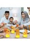 (ex15ex16ex40ex17ex18)5 pcs Eid Ramadan Mubarak Lantern,Indoor Candle Lantern Battery Included,Moon Star Castle Shape LED Lights Decor,Gift for Muslims Home Decor - 5