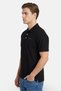 Men Regular Fit Short Sleeve Brand Polo Shirt, Black - 3