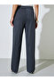Charcoal High Rise Straight Leg Trousers - 4