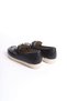 Layla laceless orthopedic comfortable sole heart patterned women's flat shoes ckt - black - 5