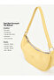 Yellow Shk26 Single Compartment Faux Leather Hand and Shoulder Bag - 4