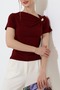 Women's Sandy Buckle Draped Blouse - 7