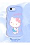 iPhone Se 2022 Compatible Case Camera Protector Blue Silicone Couple Phone Case Kitty Pattern - 2