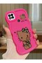 Redmi 10A Compatible Case Camera Protector Red Silicone Couple Phone Case Kitty Pattern