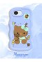 iPhone 16E Compatible Case with Camera Protector Blue Silicone Couple Phone Case Kitty Pattern - 2
