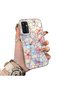 Samsung Galaxy M13 Compatible Silicone Edge Hard Back Case Couple Phone Case with Floral Pattern