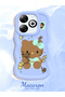 Infinix Smart 8 Pro Compatible Case Camera Protector Blue Silicone Couple Phone Case Kitty Pattern - 2