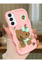 Samsung Galaxy A24 Compatible Case Camera Protector Pink Silicone Couple Phone Case Kitty Pattern