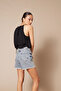 Halter Neck Balloon Crop Top with Window Detail Black - 4