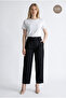 Havuç Cut Women's Pleated Fabric Trousers with Pockets - 4