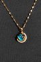 Blue Planet Stone Gold Color Stainless Steel Women's Necklace - 5
