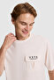 Men's Cream Comfort Fit Crew Neck T-Shirt 50327021-Vr071 - 2