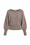 Women's Popular Asymmetrical Boat Neck Knitwear Sweater Mink - 3