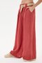 Women's Coral Italian 100% Linen Straw Belted Pleated Wide Leg Linen Trousers 40 - 46 Size - 4