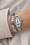 Snake Design Silver Color Women's Wristwatch Bracelet Model with Gift Box - 2
