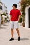 Men's Plain Shorts+Crew Neck T-Shirt Stylish Summer Comfortable Fit Casual Shorts+T-Shirt Two-Piece Set - 2