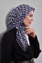 Anthracite Cube Pattern Soft Scarf