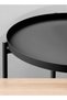 360 Round Metal Coffee Table with Detachable Tray Top, Premium Black Nordic Style Side Table for Living Room & Bedroom, 45x53cm - 4