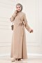 Beli Tie-Detail Bihter Dress-Beige - 2