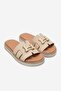 Genuine Leather Buckle Comfort Sole Women's Slippers - 2