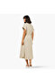 A-line Midi Linen Blend Shirt Dress with Cinched Waist - 5