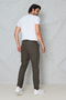 Men's Summer Linen Trousers with Fileto Pockets, Brown - 6