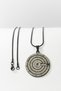 Black Color 3.5 cm Circle Double Sided Four Kul & Inshirah Surahs Written 60 cm Italian Chain 316L Stainless Steel Necklace - 6
