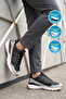 Black-White Non-Slip Sole Men's Sports Shoes Upp Sala 2105 m