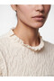 Original Dik Collar Patterned Ruffled Women's Knitwear T-Shirt - 3
