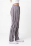 Women's Gray Color Sweatpants with Double Piping on the Sides, Comfortable Fit, and Zipper Pocket Detail - 7