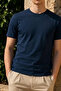 Men's Street Style Regular Navy Blue T-Shirt - 5