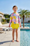 Children's Quick-Drying Skirted Long-Sleeved Tights Semi-Closed Swimsuit - 3