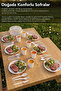 7-Piece Storage Container with Strainer and 32-Piece Portable Garden Camping Serving Set White - 4