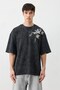 Oversize Printed T-Shirt Black - 2