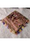 Handmade Needlework Writing, Scarf, Yemeni, Mevlit Cover, Head Cover, 4 Sides Embroidered, 100% Cotton, 100*100cm - 3