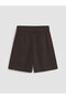 Lcw Vision Brown Belted Pleated Women's Shorts - 7