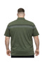 Men's Plus Size Melange Khaki Polo Collar Short Sleeve Stream T-Shirt 3Xl-4Xl-5Xl-6Xl - 3