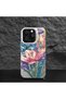 Samsung Galaxy A51 Compatible Silicone Edge Hard Back Case Couple Phone Case with Floral Pattern - 5