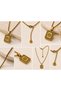 Letter B Necklace Gold Color Steel Non-Tarnish Letter Necklace - 2