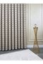 Linen Textured Tasseled Beige Background Curtain Luxurious Heavy Weighted Single Panel 1/3 Sik Pleated - 4