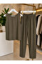 New Season Modal Tensel Fabric Thick Strap Double Set – Khaki - 2