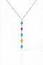 Silver Color Crushed Chain Row Oval Ye Model Steel Necklace - 2