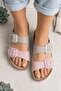 Powder/cream double buckle orthopedic comfortable balcony garden beach poolside women's slippers - 2