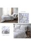 VCLIFE Queen/Full Duvet Cover Set Cotton Bedding Set Collection with 2 Pillow Shams Grey White Chequered Style - 3