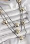 Brass Smoked Color Chain 3D Gold Color Heart Model Women's Necklace